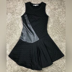 RACHEL Rachel Roy Black Quilted Fit and Flare Dress Size Small